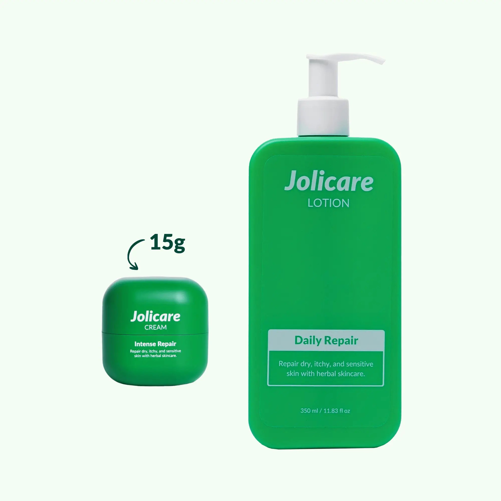 Jolicare Starter Set: Intense Repair Cream 15g and Daily Repair Lotion 350ml